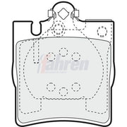 Fahren Front & Rear Pads fits Mercedes-Benz Slk 2004-2011 171.456 171.458