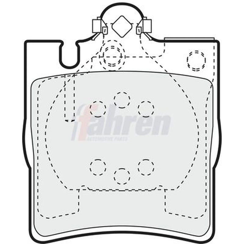 Fahren Front & Rear Pads fits Mercedes-Benz Slk 2004-2011 171.456 171.458
