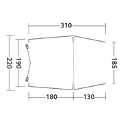 Outwell Sandcrest L Poled Tailgate Awning Outwell - Dynamic Drive