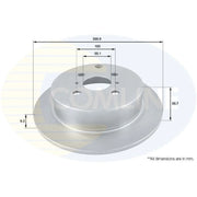 Comline Rear Brake Solid Discs & Pads fits Toyota Yaris Verso 1999-2005 1.3 1.4