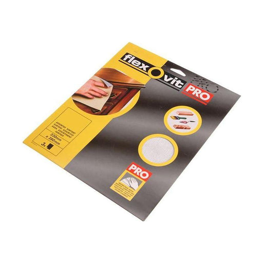 Flexovit Silicon Carbide Finishing Sanding Sheets 230 x 280mm Medium 180G (3) Flexovit - NN4 Online
