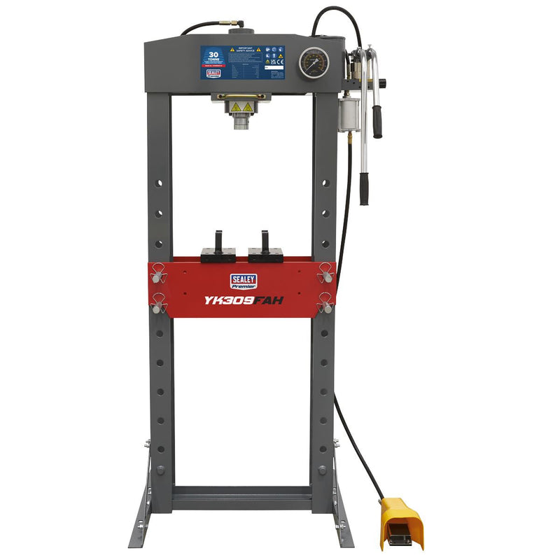 Sealey Air/Hydraulic Press 30 Tonne Floor Type with Foot Pedal YK309FAH Sealey - Dynamic Drive