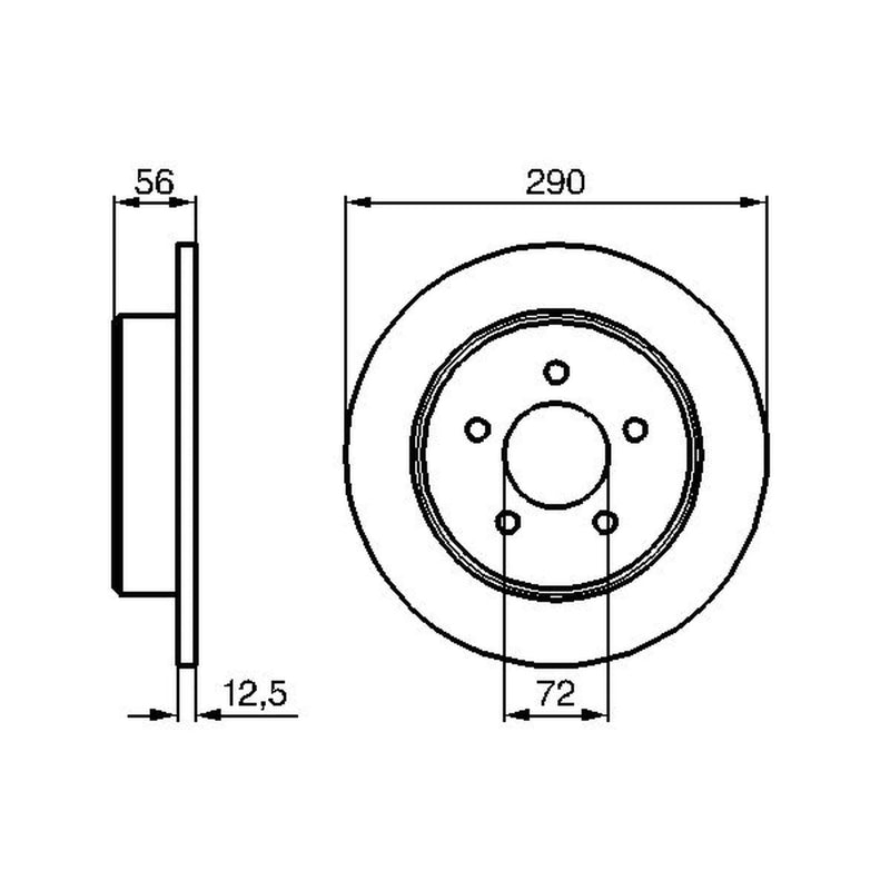 Bosch Front Vented & Rear Vented Brake Discs & Pads fits Jeep Cherokee 2001-2008