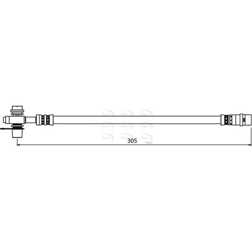 Apec Brake Hydraulic Hose Line Rear fits VW Passat B5.5 2000-2005 1.9 2.8 4.0