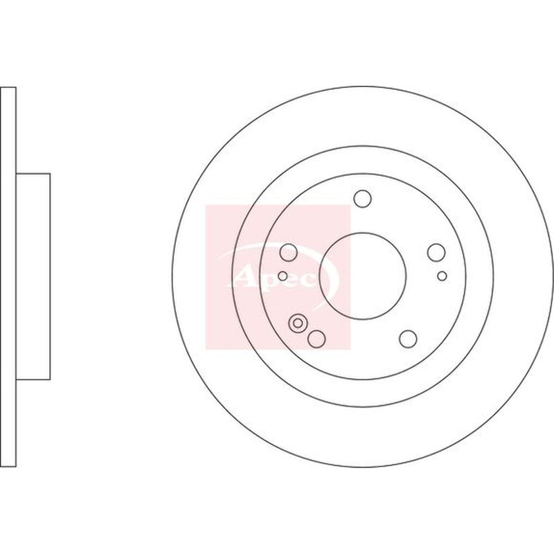 Apec 2 x Solid Brake Discs fits Honda E 2019 on