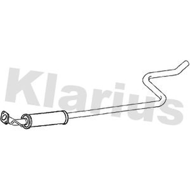 Klarius Box With Centre Pipe Centre fits Ford Fiesta VI 2012-2017 1.6