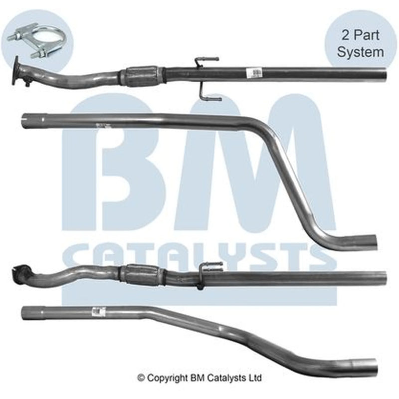 BM Catalysts Exhaust Pipe OD fits Fiat 500L 2012-2018 1.6