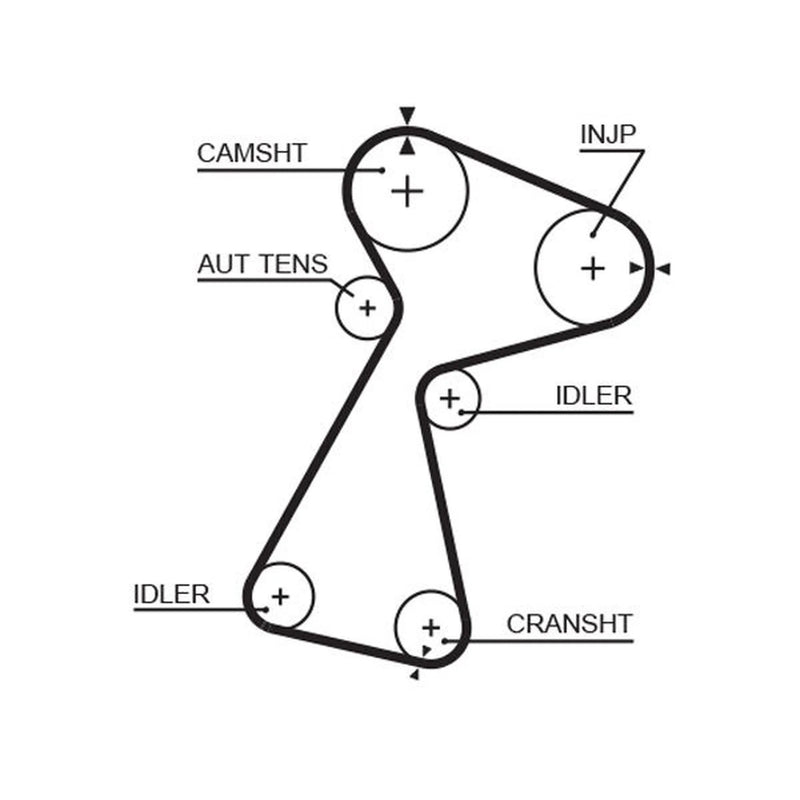 Gates Timing Belt Cambelt 153 Teeth fits Opel Movano A 2000-2001 1.9