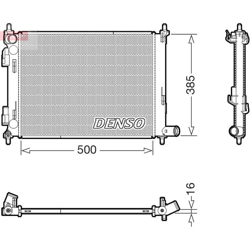 Denso Engine Radiator fits Kia Rio IV 2017 on 1.25 1.4