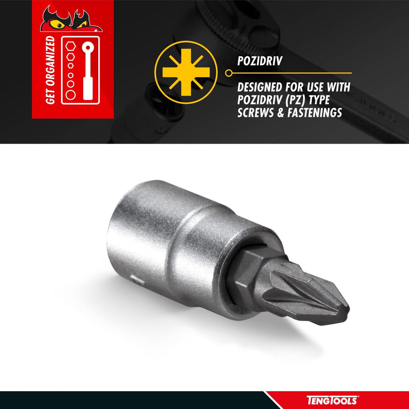 Teng Tools 1/4" PZ Bit Socket PZ2 Teng Tools - Dynamic Drive