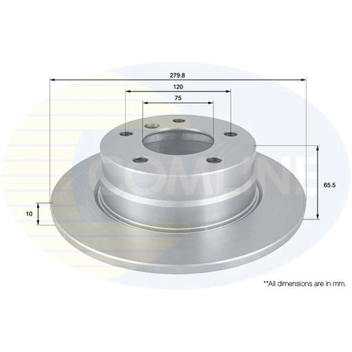 Comline 2 x Solid Brake Discs fits BMW 1 2004-2011