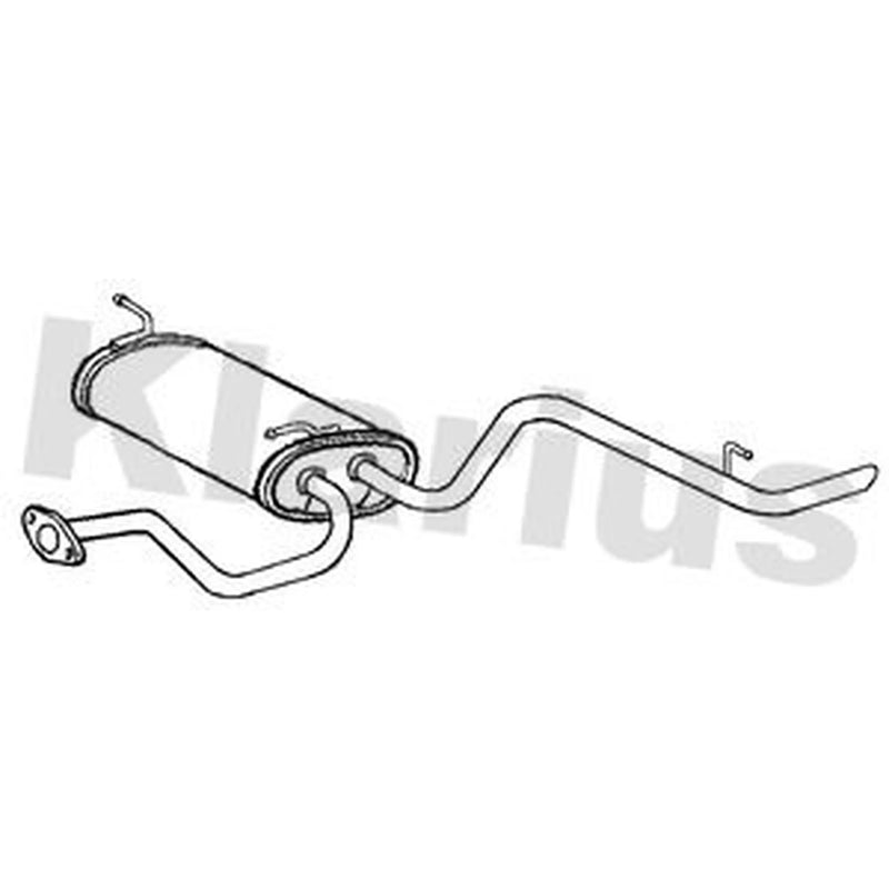 Klarius Box With Tail Pipe Rear fits Daewoo Matiz 1998 on 0.8