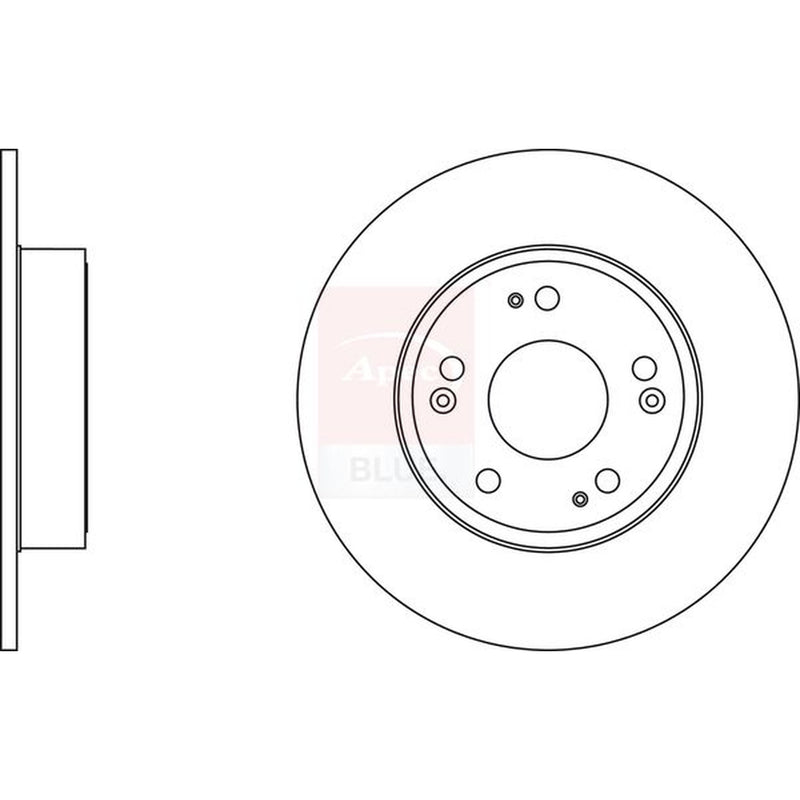 Apec Rear Brake Solid Discs & Pads fits Honda E:NY1 2023 on
