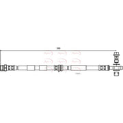 Apec Brake Hydraulic Hose Line Front fits Audi A3 1998-2003 1.8 1.9