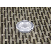 Dellonda Chester Rattan Wicker Round Outdoor Dining Table Tempered Glass Top Dellonda - Dynamic Drive