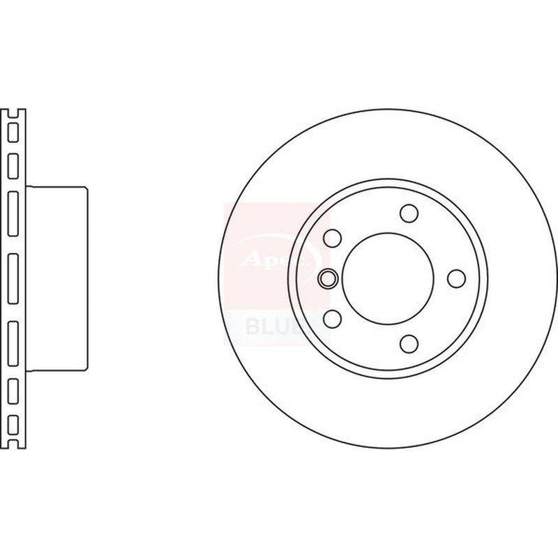 Apec Front Brake Vented Discs & Pads fits BMW 5 1996-1998