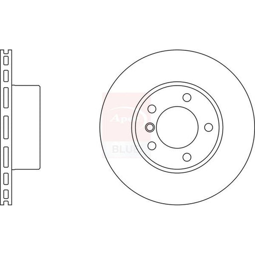 Apec 2 x Vented Brake Discs fits BMW 5 1995-2004