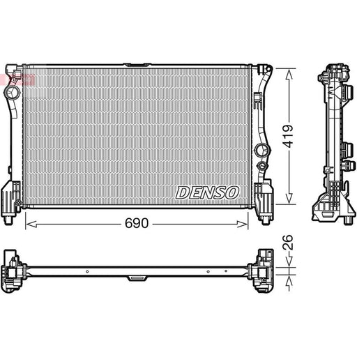 Denso Engine Radiator fits Mercedes-Benz Marco Polo Camper 2015 on