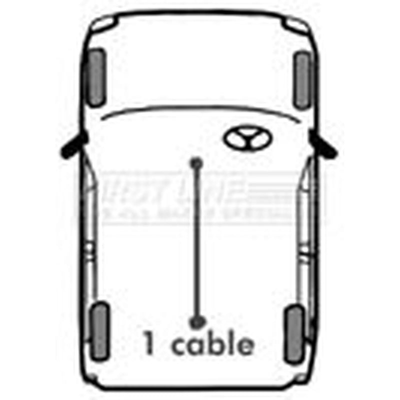 First Line Handbrake Cable Left Front fits Land Rover Defender 1998-2016