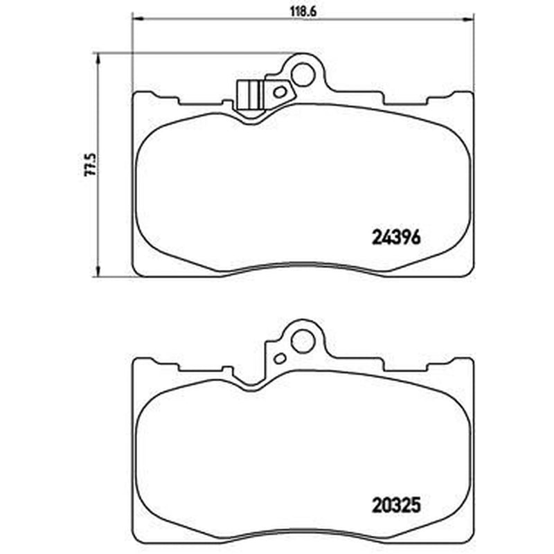 Brembo Front & Rear Pads fits Lexus Gs 2005-2011