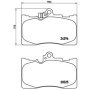 Brembo 4 x Front Brake Pad Set fits Lexus Gs 2005-2018