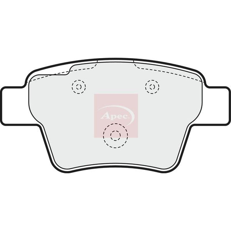 Apec Rear Brake Pad Set fits Peugeot 207 2006-2013 1.6