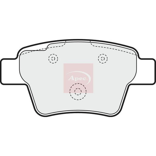 Apec Rear Brake Pad Set fits Peugeot 207 2006-2013 1.6