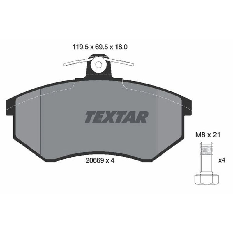Textar Brake Pad Set 2066928