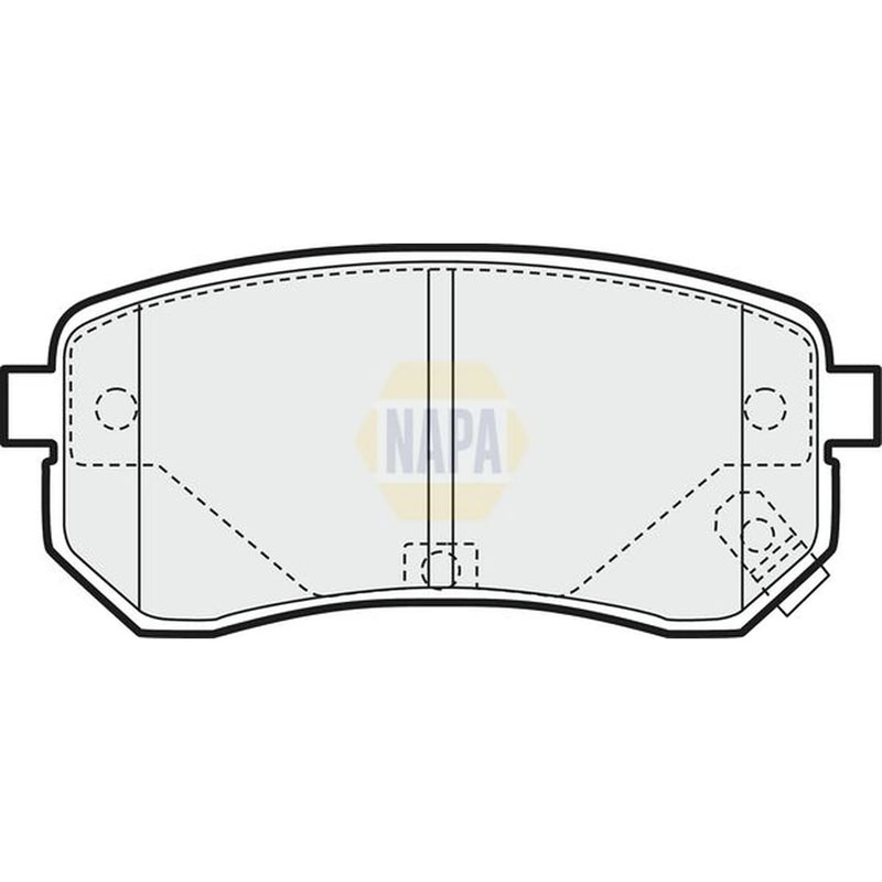 NAPA Rear Brake Pad Set fits Hyundai I10 I 2007-2018 1.0 1.1 1.2