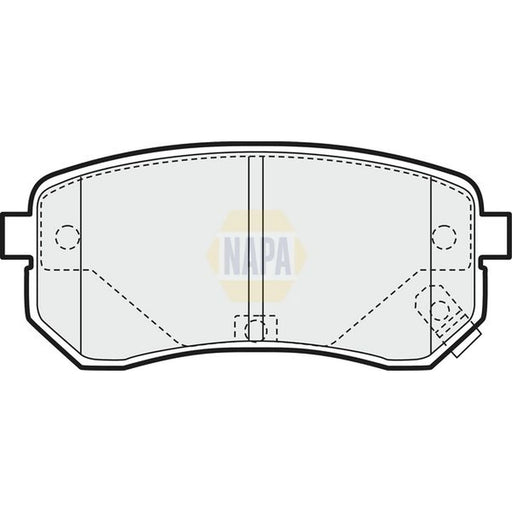 NAPA Rear Brake Pad Set fits Hyundai I10 I 2007-2018 1.0 1.1 1.2