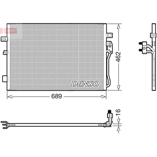 Denso Air Conditioning Condenser fits Dodge Journey 2008-2009 2.0 2.4