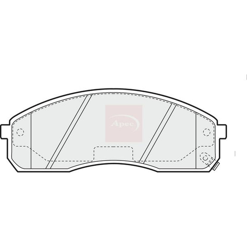 Apec Front Brake Pad Set fits Kia Sedona 1999-2007 2.5 2.9