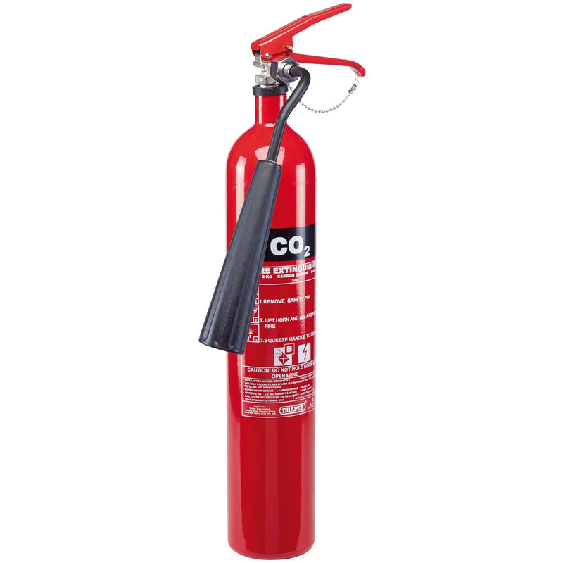 Draper Carbon DiOxide Fire Extinguisher, 2kg 21667 Draper - Dynamic Drive