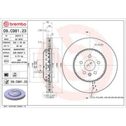 Brembo 2 x Steel Front Brake Disc Hub Brake Discs 09.C981.23-x2
