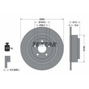 Textar 2 x Solid Rear Brake Discs 92158800-x2