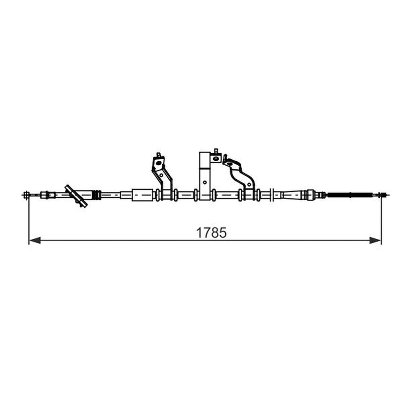Bosch Handbrake Cable Rear fits Hyundai Tucson 2004-2010 2.0 2.7