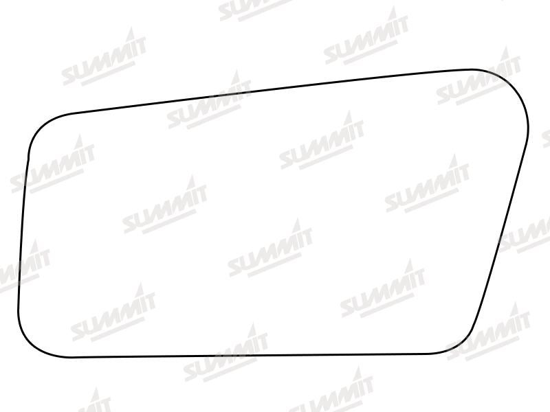 Summit Stick-On Standard Mirror Glass fits Hyundai Pony LHS Summit - Bars 4 Cars