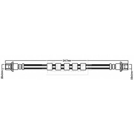 Borg & Beck Brake Hydraulic Hose Line Rear BBH8025