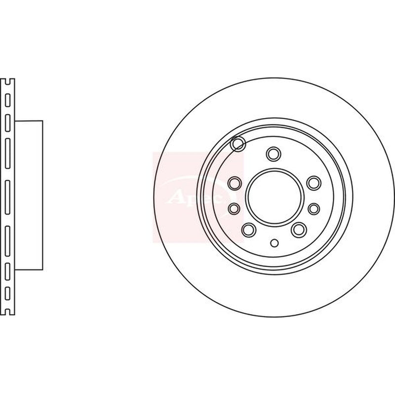 Apec 2 x Vented Brake Discs fits Mazda CX-7 2009-2013 2.2 2.3