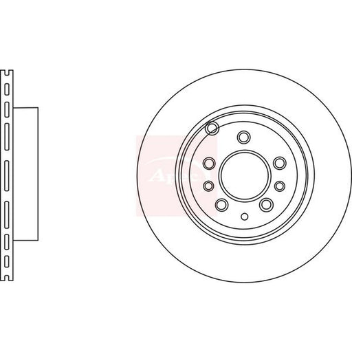 Apec 2 x Vented Brake Discs fits Mazda CX-7 2009-2013 2.2 2.3