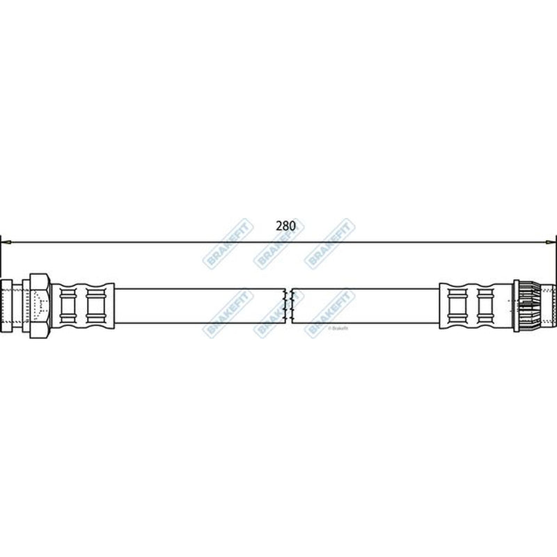 Apec Brake Hydraulic Hose Line Rear fits Citroën Berlingo First 1996-2011