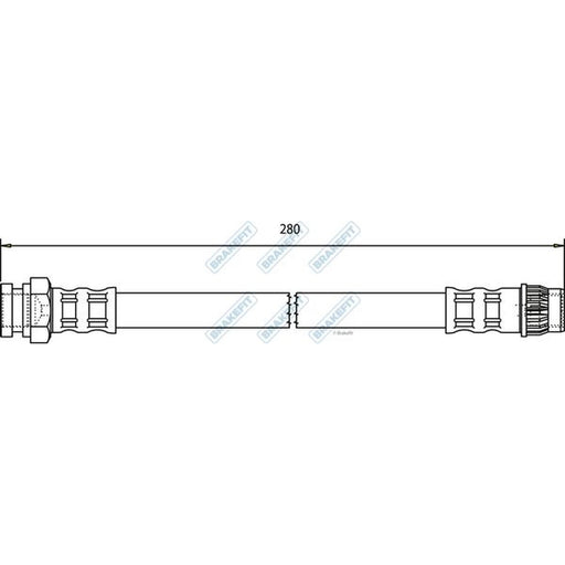 Apec Brake Hydraulic Hose Line Rear fits Citroën Berlingo First 1996-2011