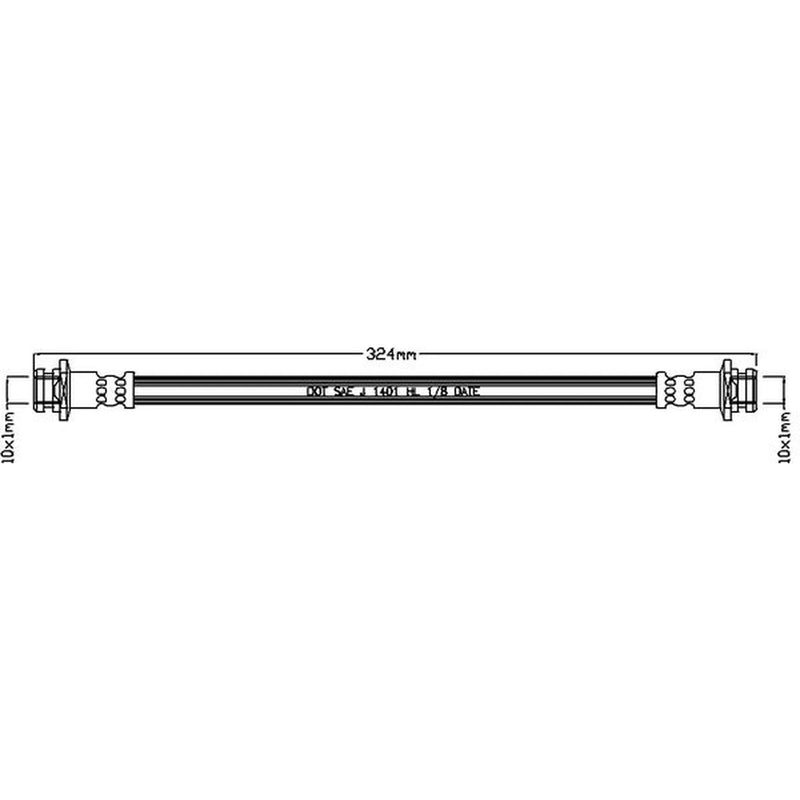 Juratek Brake Hydraulic Hose Line inner JBH1245