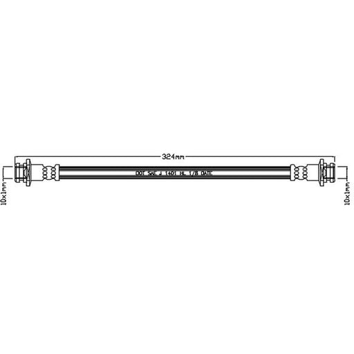 Juratek Brake Hydraulic Hose Line inner JBH1245