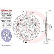 Brembo Front Brake Floating Brake Disc Discs & Pads fits Honda Gl 1997-2003
