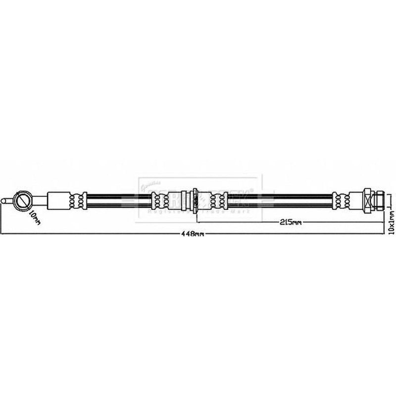 Borg & Beck Brake Hydraulic Hose Line Rear Right BBH8006