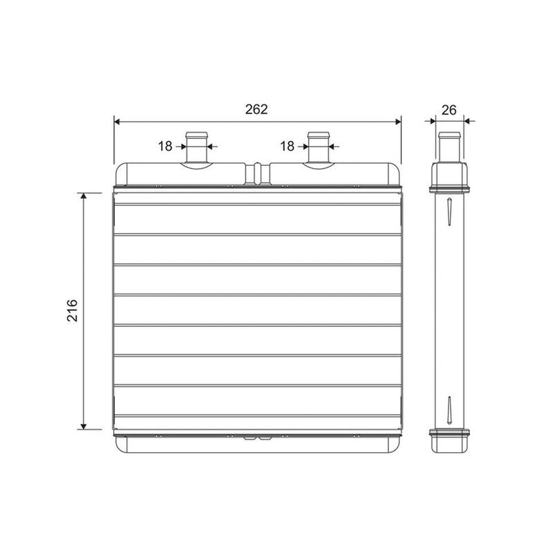 Valeo Heater Matrix Core Heat Exchanger 811631