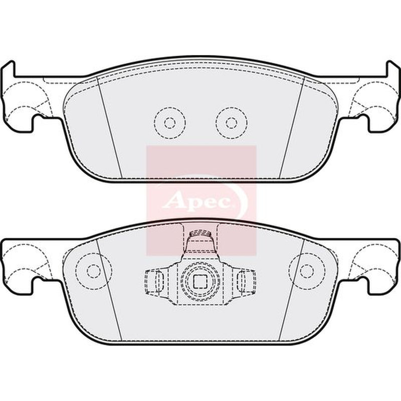 Apec Front Brake Pad Set fits Dacia Logan II 2012 on 1.2 1.5