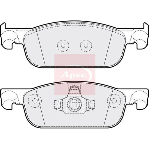 Apec Front Brake Pad Set fits Dacia Logan II 2012 on 1.2 1.5