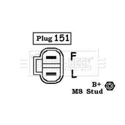 Borg & Beck Car Alternator 12V fits Opel Astra H 2004-2010 1.7